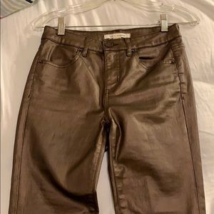 Metallic copper jeans